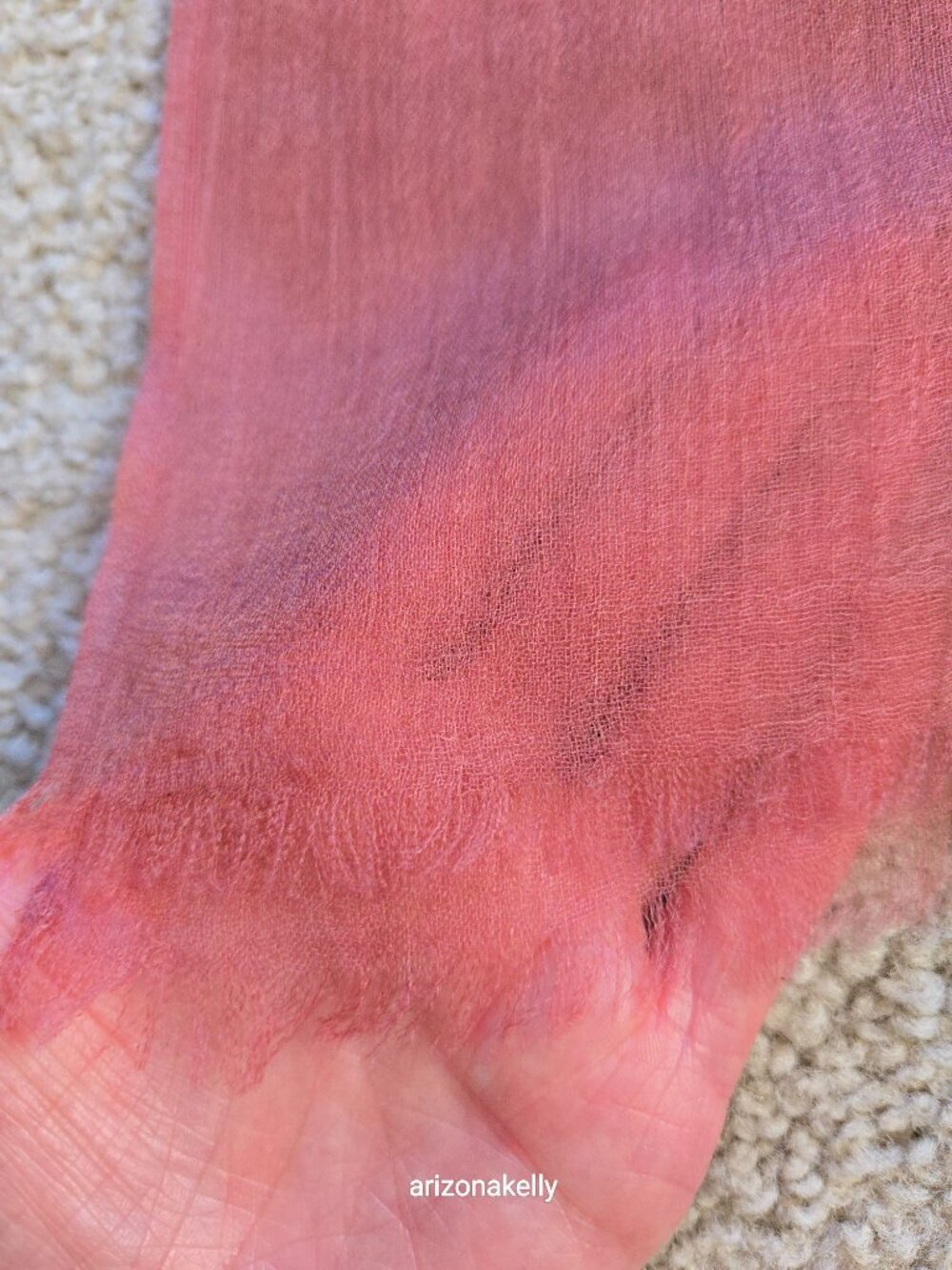 NWOT Ovcio Featherlight Cashmere Scarf Desert Rose Pink - Picture 10 of 13
